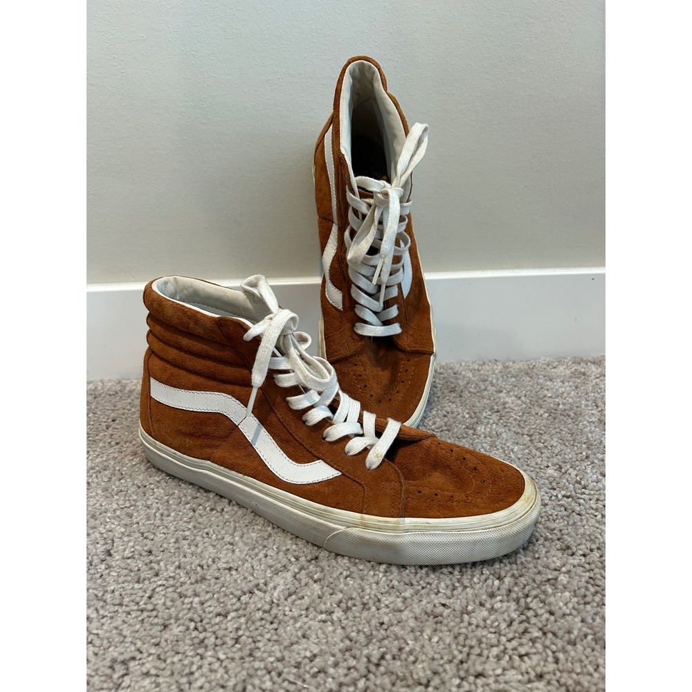 Vans Glazed Ginger Brown Suede High Top Sneakers Mens 10 #2226